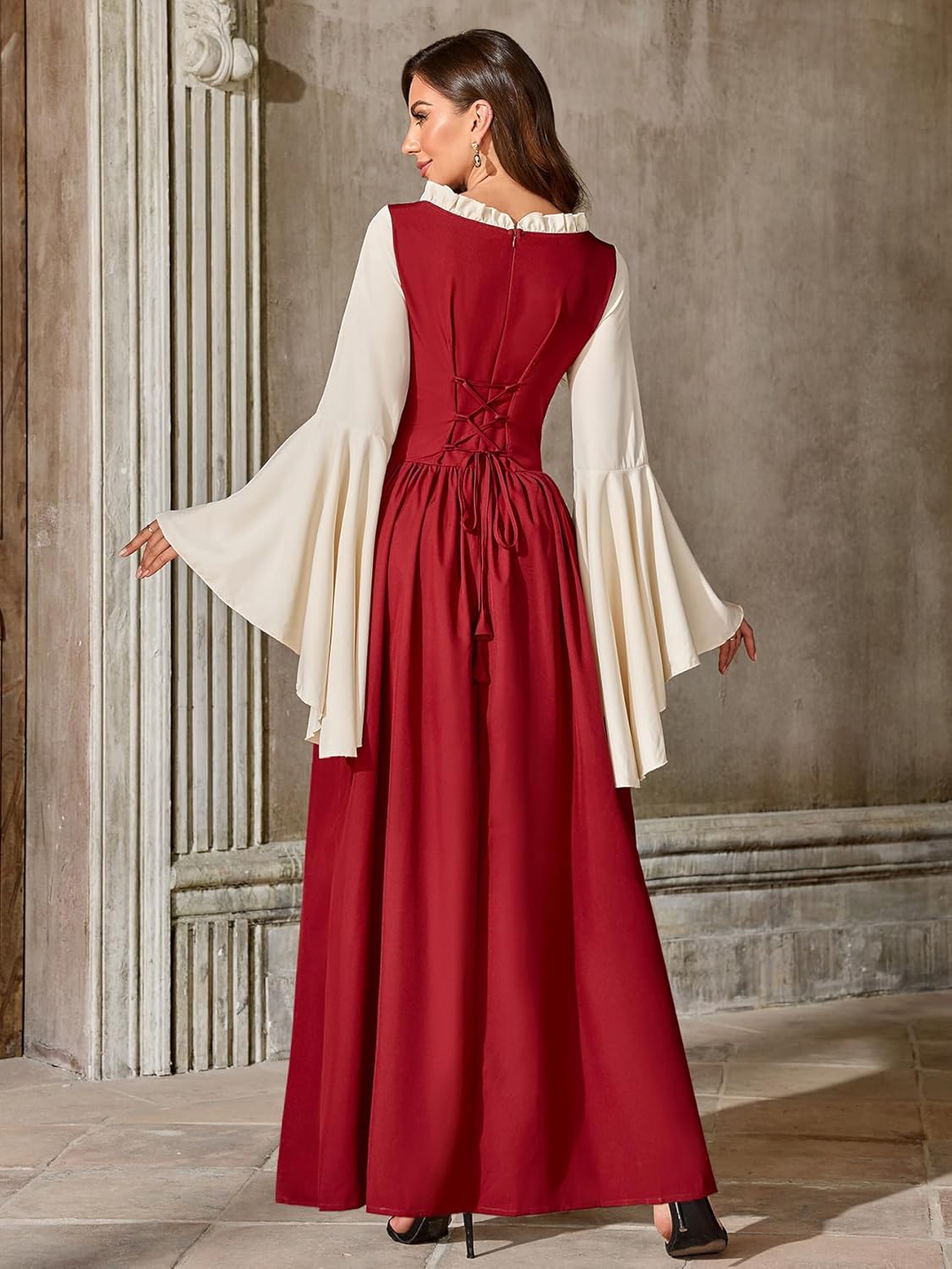 Abaowedding Women Renaissance Costume Medieval Dress Irish Cosplay - Image 5