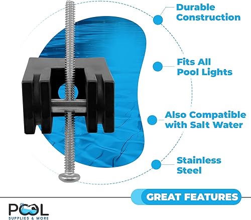 Miniatura 2 de Cuña ligera para piscina – Cuña ligera para piscina fija nicho roto de piscina – Se adapta a la mayoría de accesorios de iluminación de piscina –