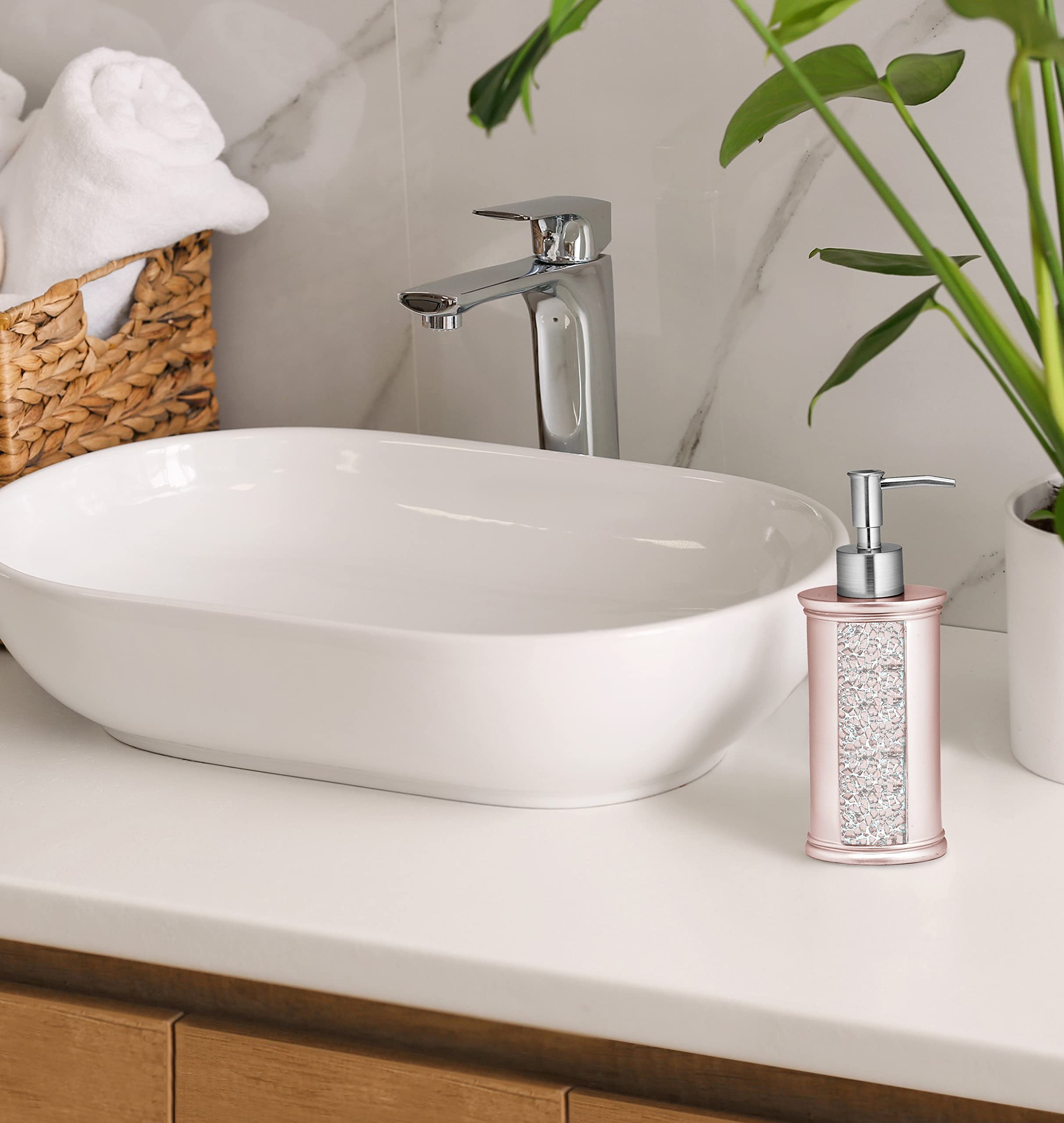 Popular Bath Sinatra Blush, Resin, Powder Pink, Lotion Pump - Image 2