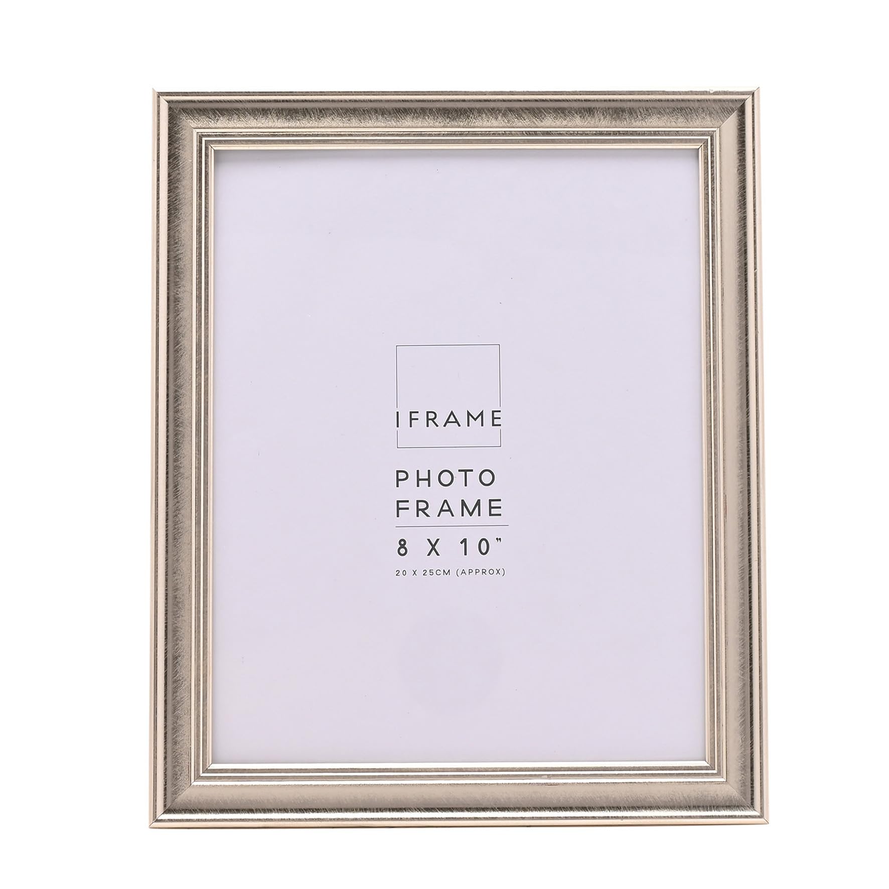 Widdop And Co Silver Iframe Finish Photo Frame | Classic Metallic Picture Frame For Wall Or Tabletop Display | Vertical Or Horizontal Orientation | Home, Office Or Gift Use (, 8X10)