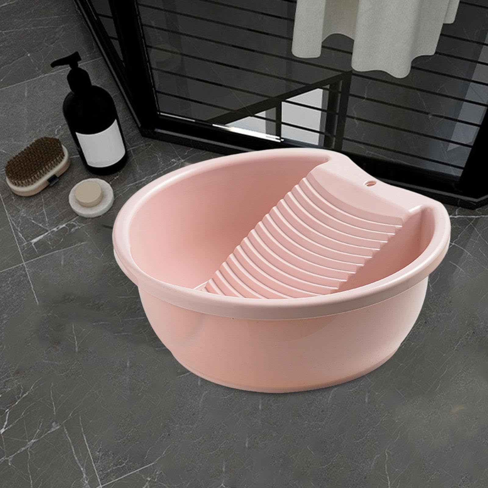 Bacinella per Lavare I Vestiti a Mano, Forniture per Il Lavaggio Della Vasca Della Lavanderia Bacinella per Bucato Antiscivolo Vestiti, rosa