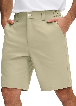 JEMLDL Mens Golf Dress Shorts - 9-Inch Inseam