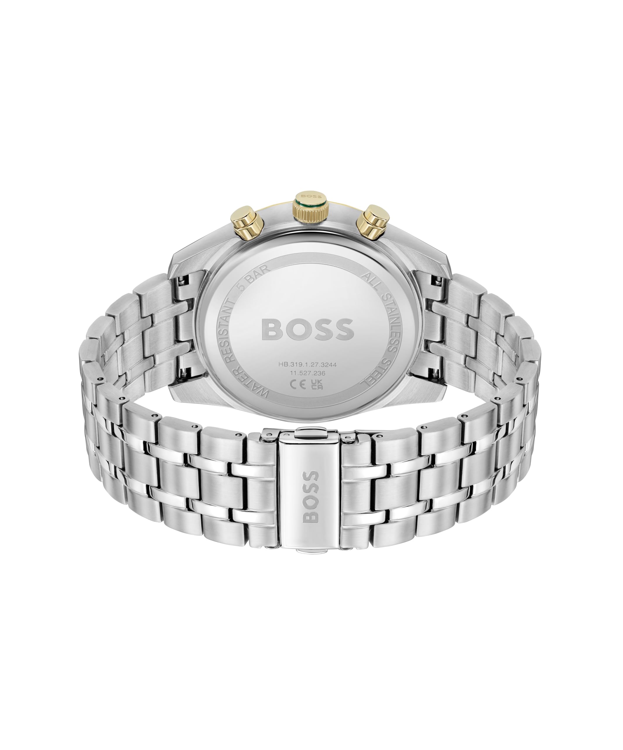 BOSS Chronograph Quarz Uhr für Herren Kollektion SKYTRAVELLER mit Leder- oder Edelstahlarmband