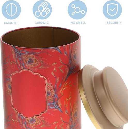 Miniatura 5 de Recipiente de té de metal hermético para té, lata de té de hojalata, para el hogar, cocina, almacenamiento de té sellado, contenedor de metal para
