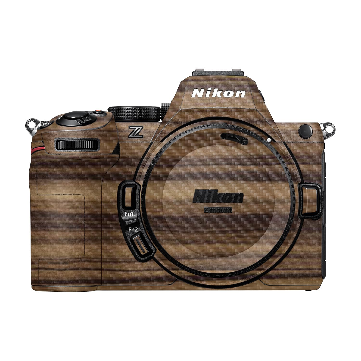 Carbon Fiber Camera Skin Compatible with Nikon Z5 II (2025) - Dark Zebra Wood - Premium 3M Vinyl Protective Wrap Decal Cover - Easy to Apply | Crafted in the USA by MightySkins