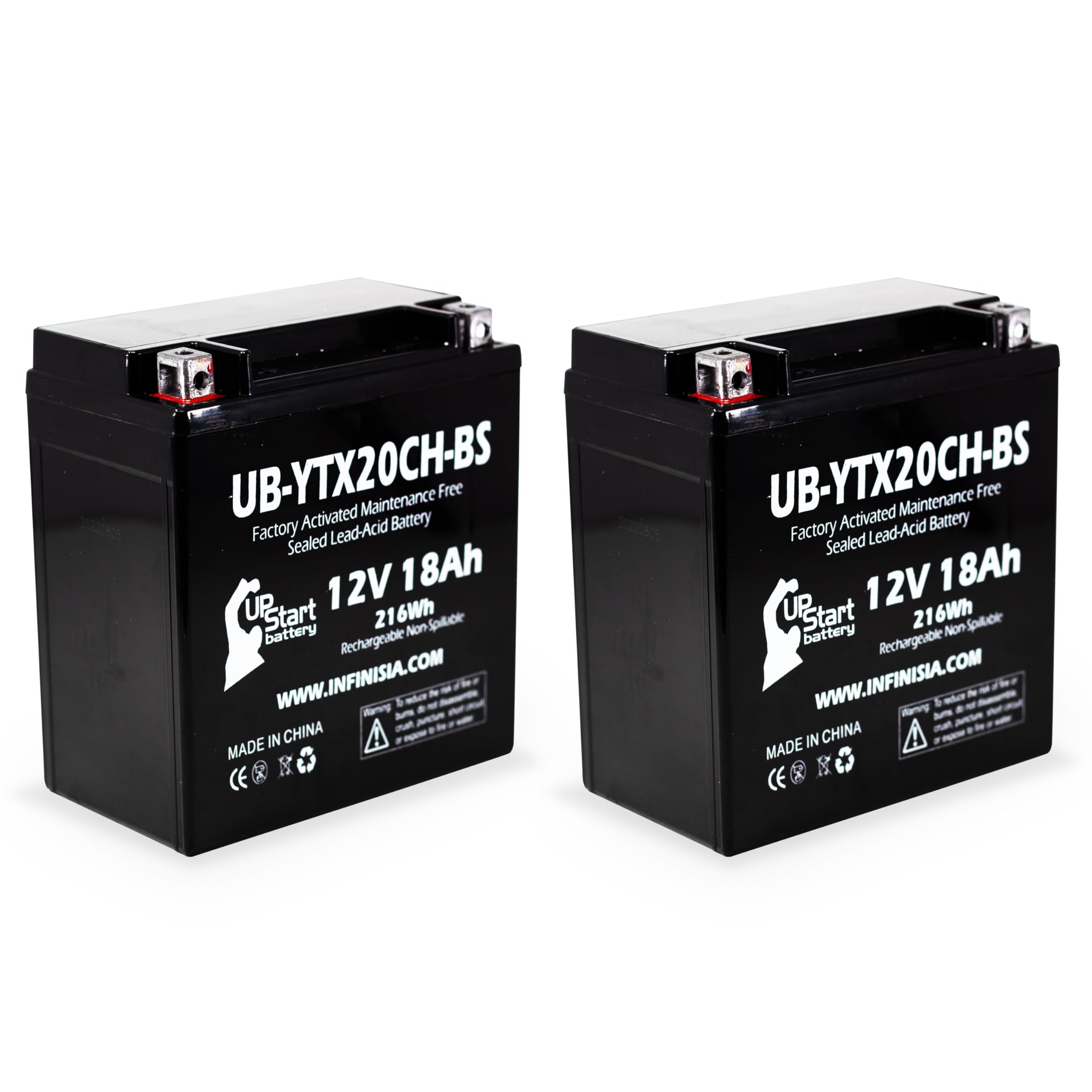 つなページ Amazon.com: 2-Pack UB-YTX20CH-BS Battery Replacement for 2018