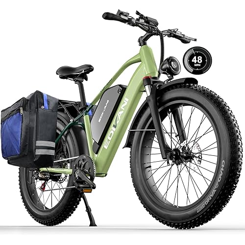Electric Bike for Adult, 36Ah 52V Dual Motor Ebikes, 51MPH/48MPH Peak 6000W/3000W Electric Bike Fastest Ebike, 130 Miles Electric Bicycle