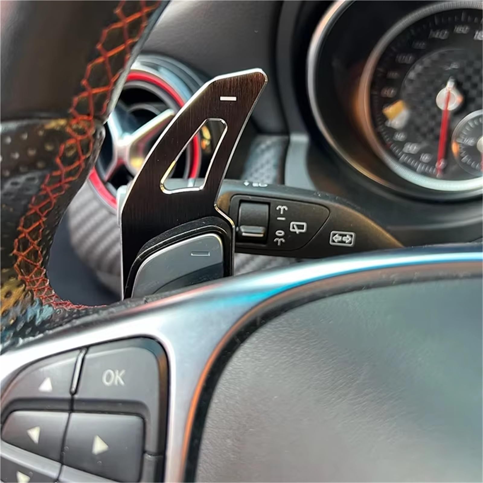 Estensione Leva Paddle Compatibile Con Benz Per GLC W X253 GLC300 GLC350 2016-2022 Per GLA X156 GLA250 2017 2018 2019 2020 2021 2022 Estensione Del Cambio Al Volante(Silver)