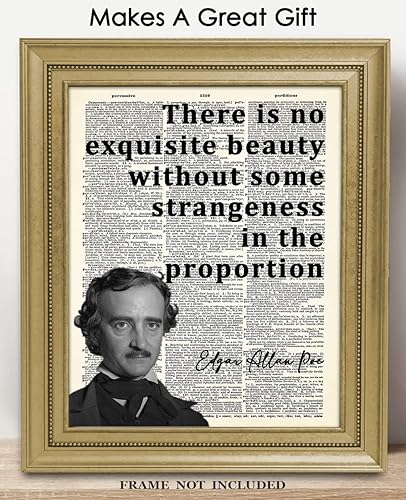 Miniatura 3 de Buzz Unplugged Motivational Wall Art Edgar Allen Poe Collection There is No Exquisite Beauty Edgar Allan Poe Decor - Positive Affirmations Wall