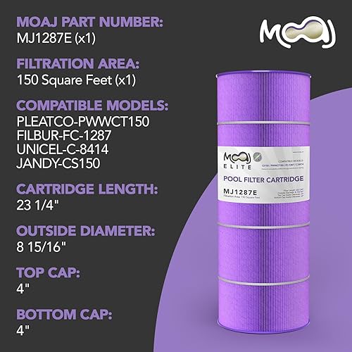 Miniatura 2 de MOAJ Filtro Elite para piscina que reemplaza a Jandy CS150, PJANCS150, PWWCT150, Hayward CCX1500RE, CC1500E, PCCF150, 817-0150, ProClean 150  23 14