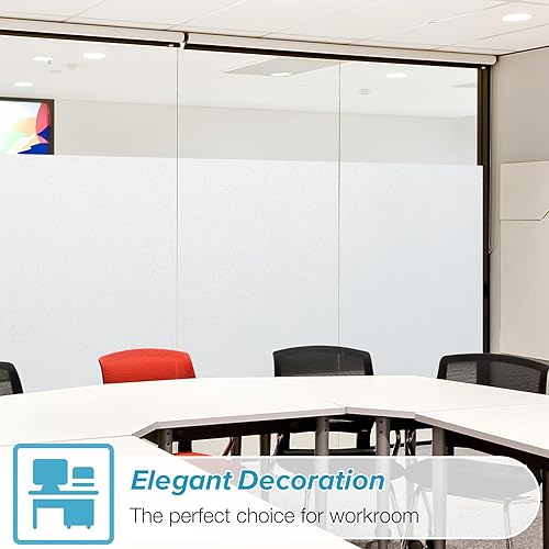 Miniatura 8 de rabbitgoo Película de privacidad para ventana, película de vidrio esmerilado para ventana, adherencia estática, bloqueo solar, adhesivos extraíbles