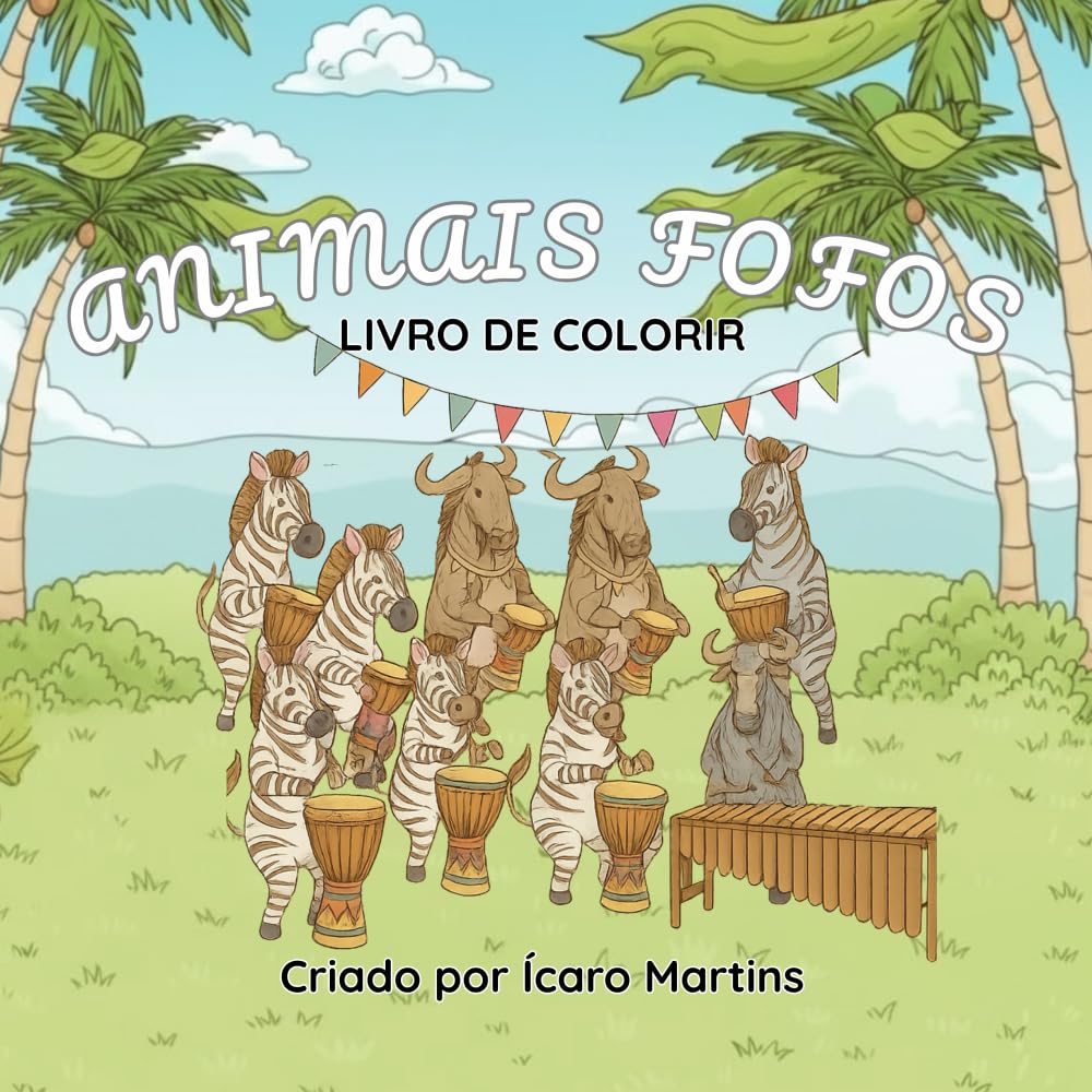 Animais Fofos: Livro de colorir