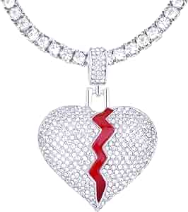 ☆Angle    Heart☆ Unstoppable Love Diamond Heart Necklace 1/5 ct tw Round-Cut