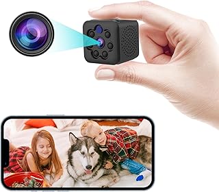 Mini Wireless WiFi Camera Hidden Spy Security Camera - 120° Wide Angle Lens HD 1080P Nanny Camera with Night Vision, Remote Viewing for Security with iOS,Android Phone APP