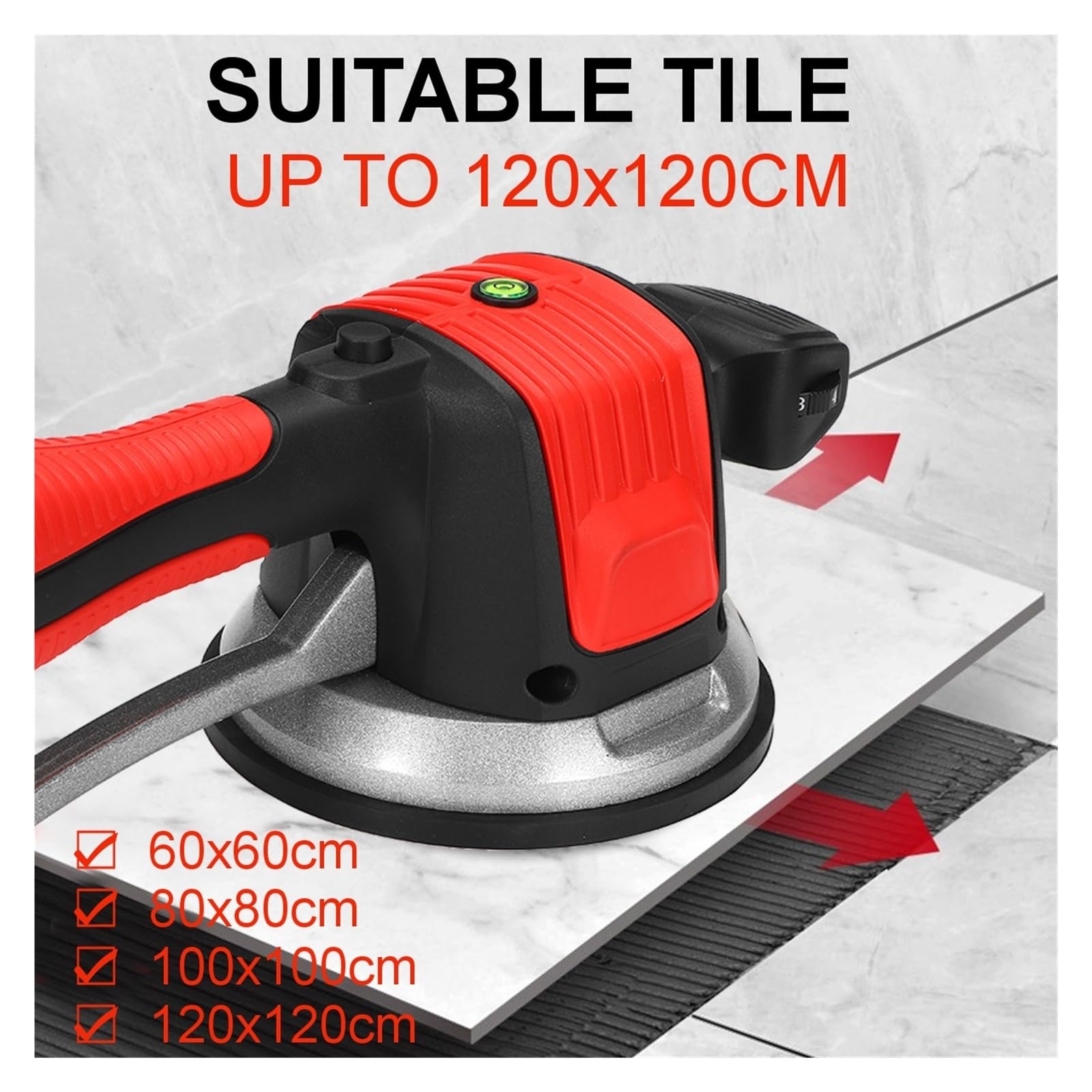 Strumento Vibrazione Piastrelle Piastrellatrice Intonacatrice Posa Piastrelle Piastrelle Piastrelle 6 Velocità Vibrazione Strumento Di Livellamento 72000r/min(Orange 1 Battery)