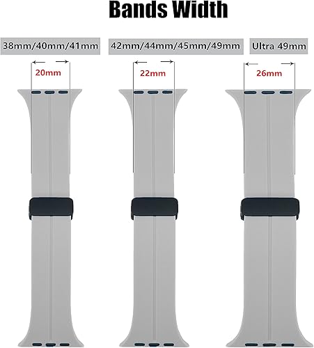 Miniatura 3 de Correa magnética para Apple Watch Ultra Band de 1.929 in 1.772 in 1.732 in 1.614 in 1.575 in, correas iWatch 1.496 in 1.654 in para hombres y