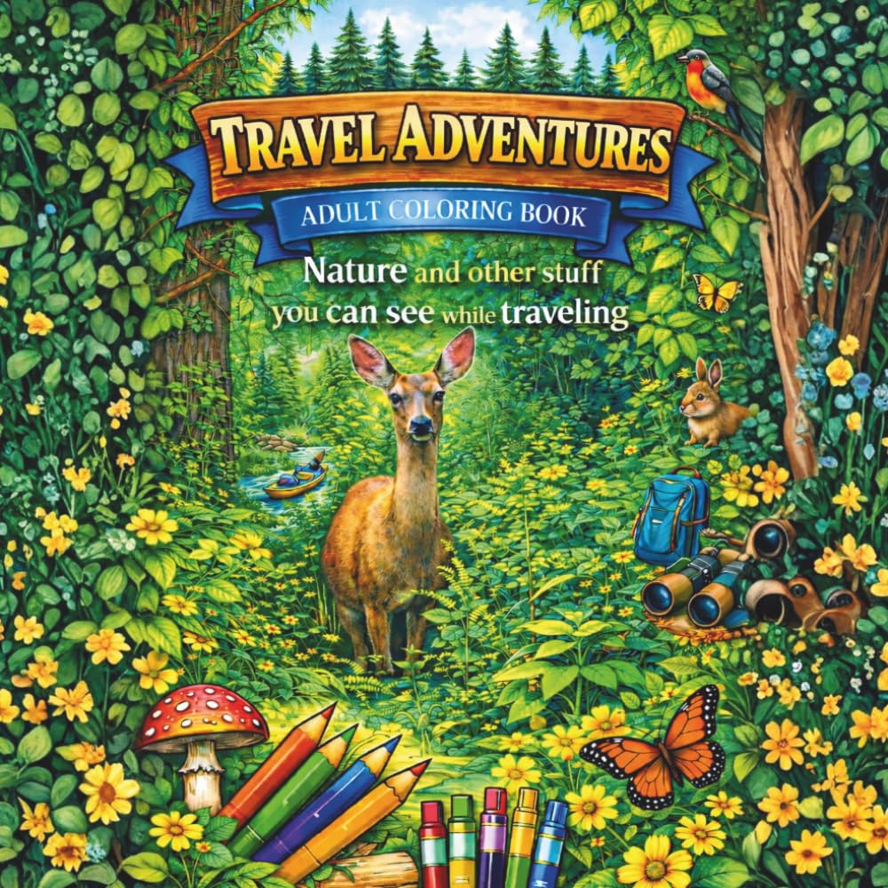 Travel Adventures: Adult Coloring Book Nature and Other Stuff you can see while Traveling
