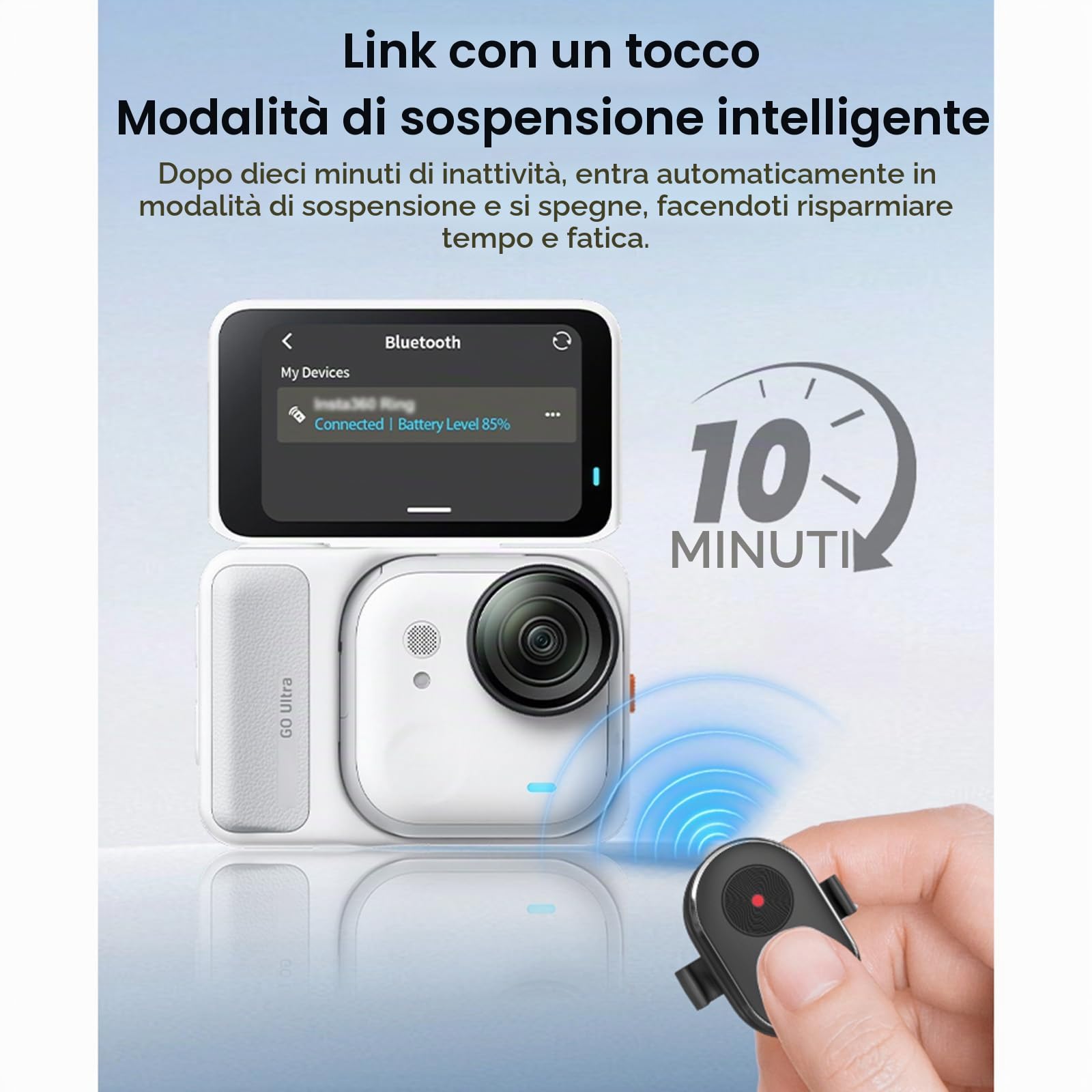 Telecomando Bluetooth universale per DJI Osmo 360/ACTION 6 per Insta360 X5/ACE PRO 2/GO ULTRA per GoPro Hero 13/Max 2 Fotocamera Smartphone Impermeabile Mini Wireless Smart Remote Control