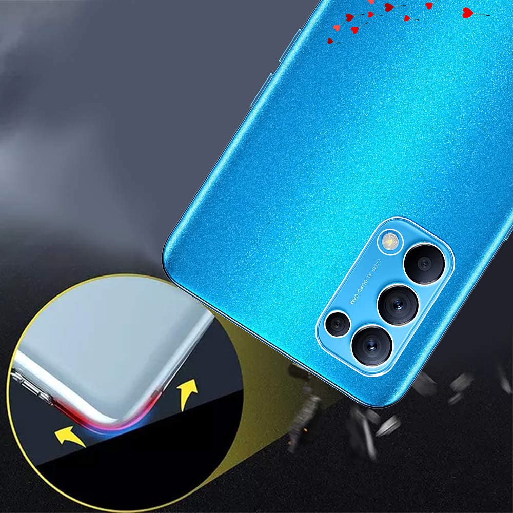 DESSEN Cover per Oppo Find X3 Lite - Silicone Custodia Antiurto Protezione Fotocamera Case Sottile e Morbida TPU Bumper Antishock Anti-Impronte, Rosa