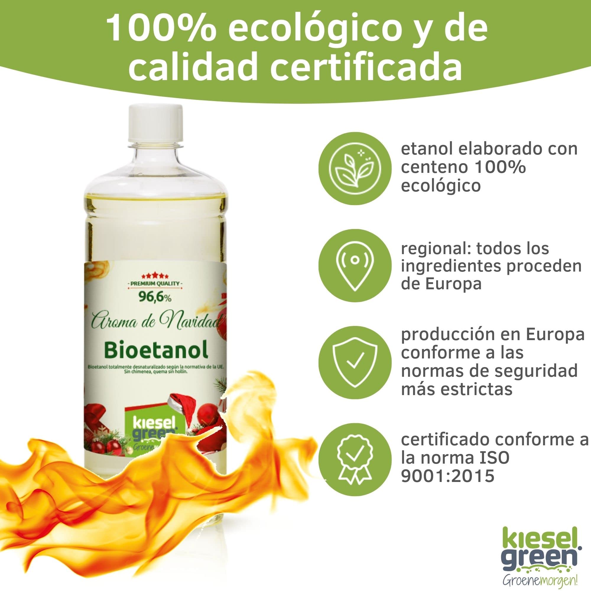Bioetanol 12 x 1 litro con Fragancia para Chimenea de Etanol, Muchas Variedades – Bioalcohol como Fragancia de Ambiente – Estufas de Bioetanol, Biochimenea Etanol, Ethanol (We)