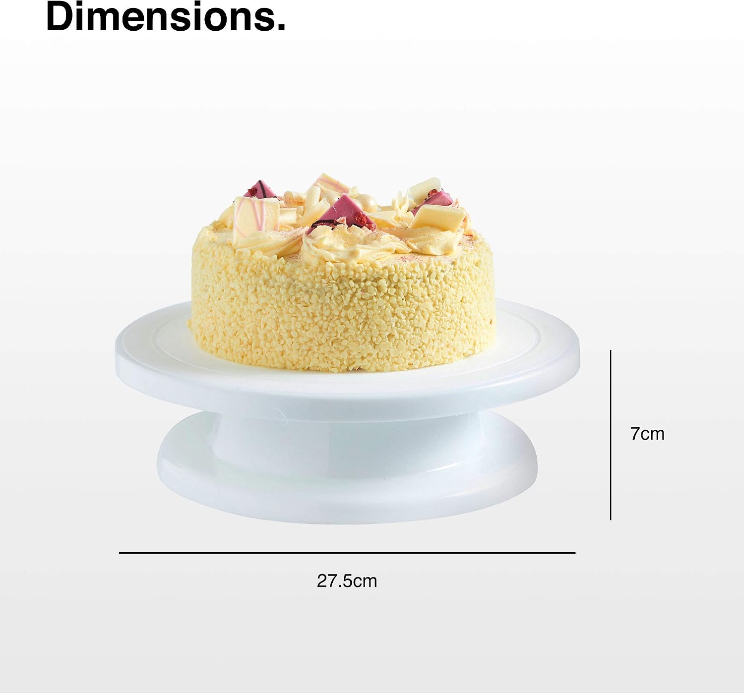 VonShef Professional Rotating Cake Decorating/Icing Turntable Display Table Stand, 10.8 inches x 2.8 inches