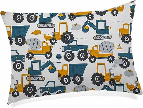 Aisawate Almohada para niños pequeños con funda de almohada, almohadas de viaje suaves de algodón orgánico de 13 x 18 pulgadas para dormir, lavable