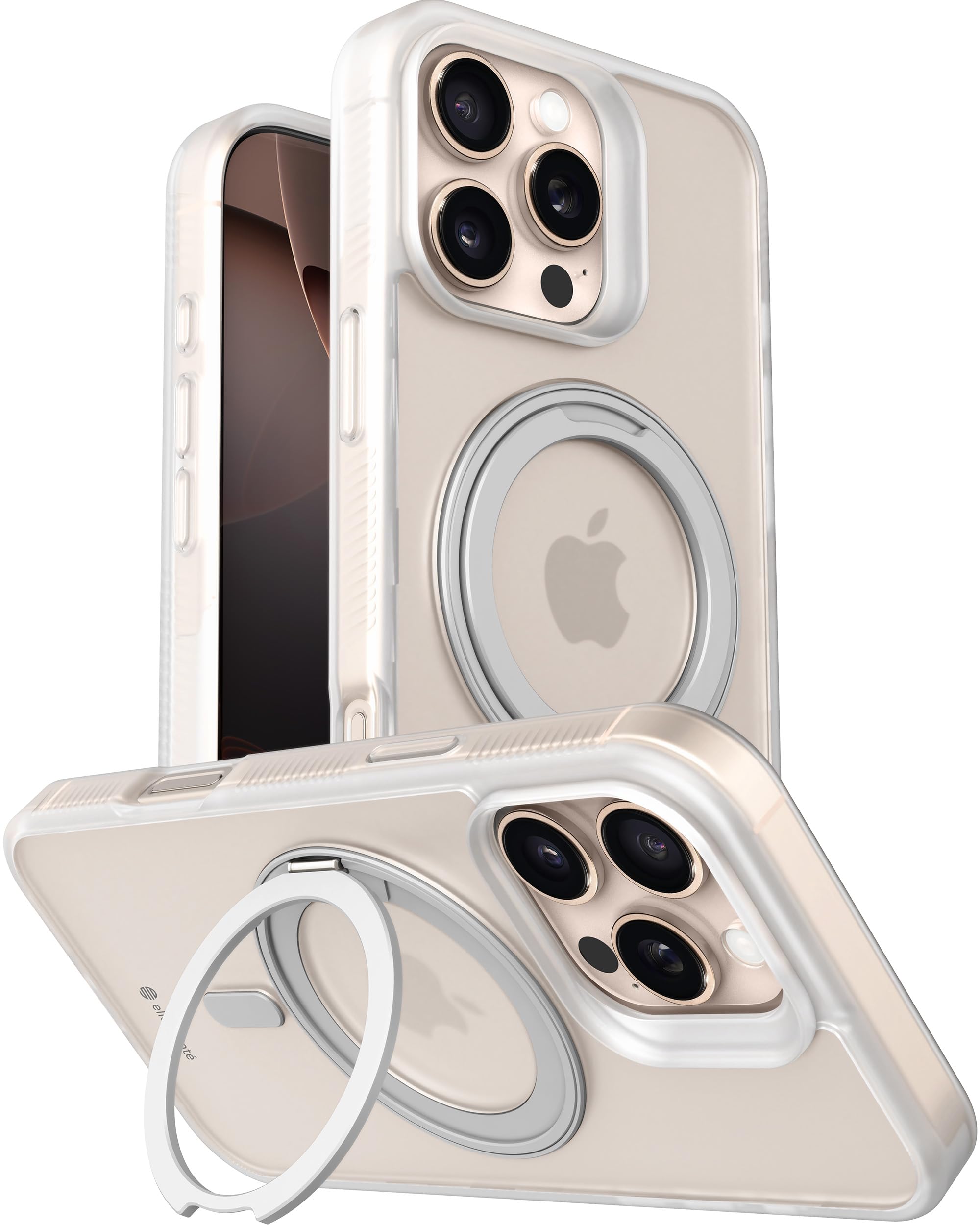 eller santé® Astros Magpro Back Cover Case for iPhone 16 Pro Max with Magnetic Alloy Ring Metal Kickstand Camera Protector TPU Shockproof 10ft Drop Protection Compatible with Mag-Safe- White (B0DGLN6F3H) Amazon Price History, Amazon Price Tracker