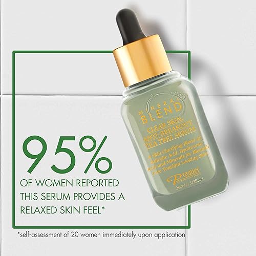 Miniatura 4 de Suero facial de árbol de té con vitamina C y ácido hialurónico - Suero facial cosmético para el equilibrio de la piel, 1.02 onzas líquidas