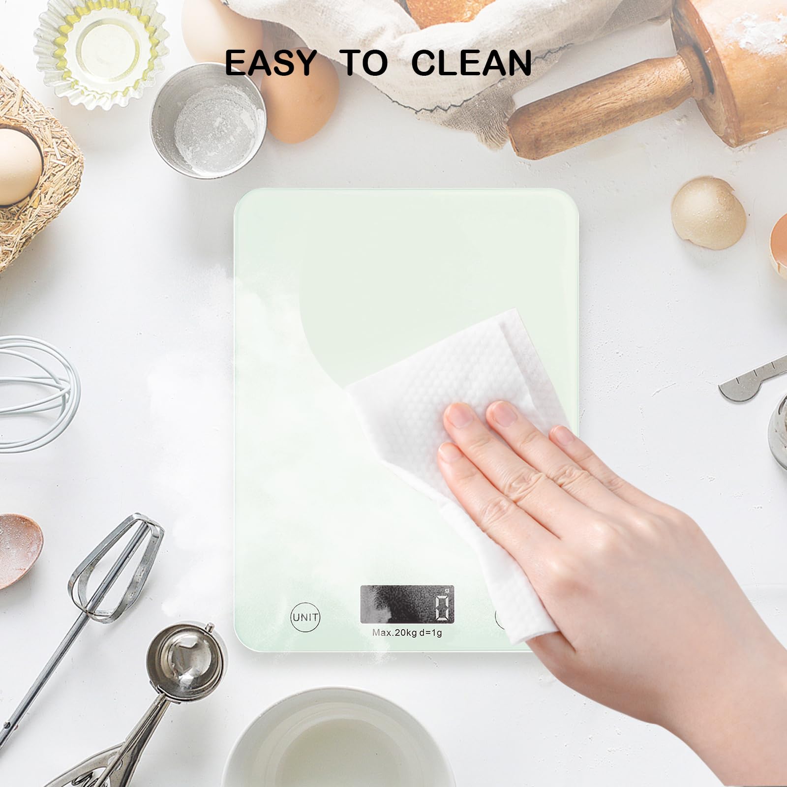La báscula digital de alimentos de cocina puede proporcionar cocinar y pesar harina, frutas y café. Es una báscula digital electrónica inteligente que se puede conectar a una aplicación