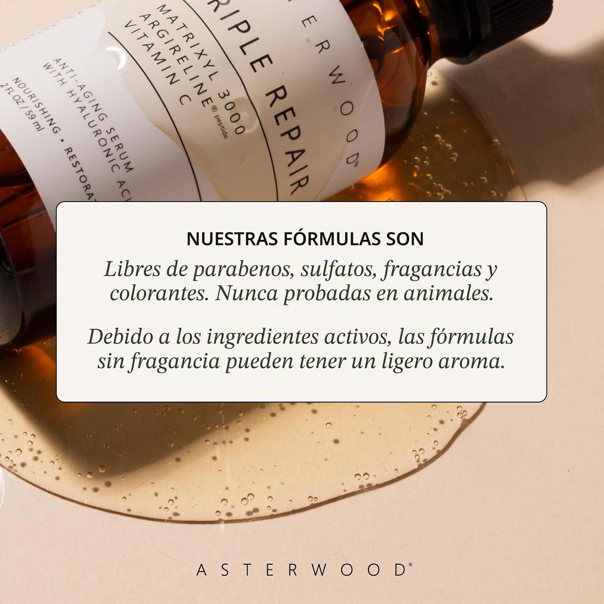 ASTERWOOD - MATRIXYL 3000 + ARGIRELINE + Vitamina C - Sérum con ácido hialurónico orgánico - 3000 ml - Reducción de manchas solares y arrugas