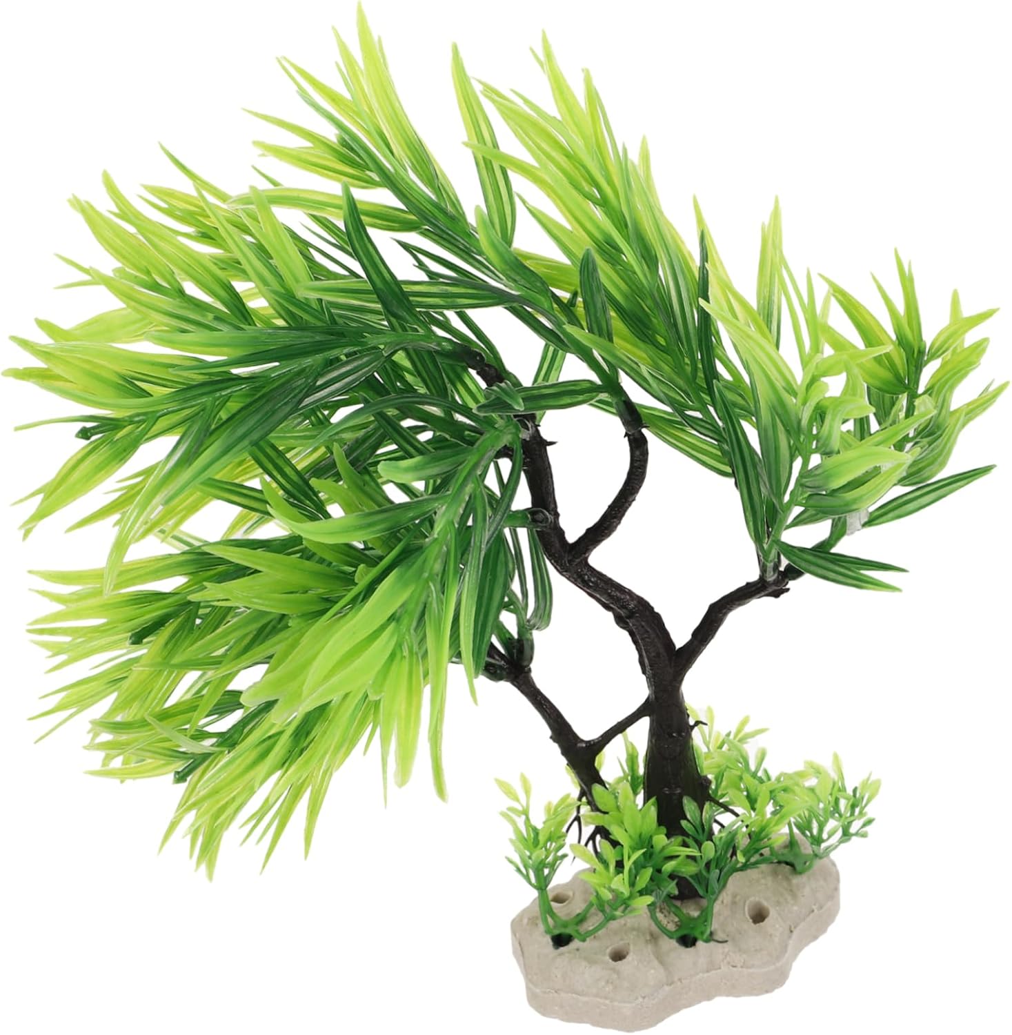 balacoo 4pcs Lifelike Aquarium Tree Ornament for Fish Tank Decoration Realistic Artificial Water Plant Design Leaf Model for Aquatic Landscape
