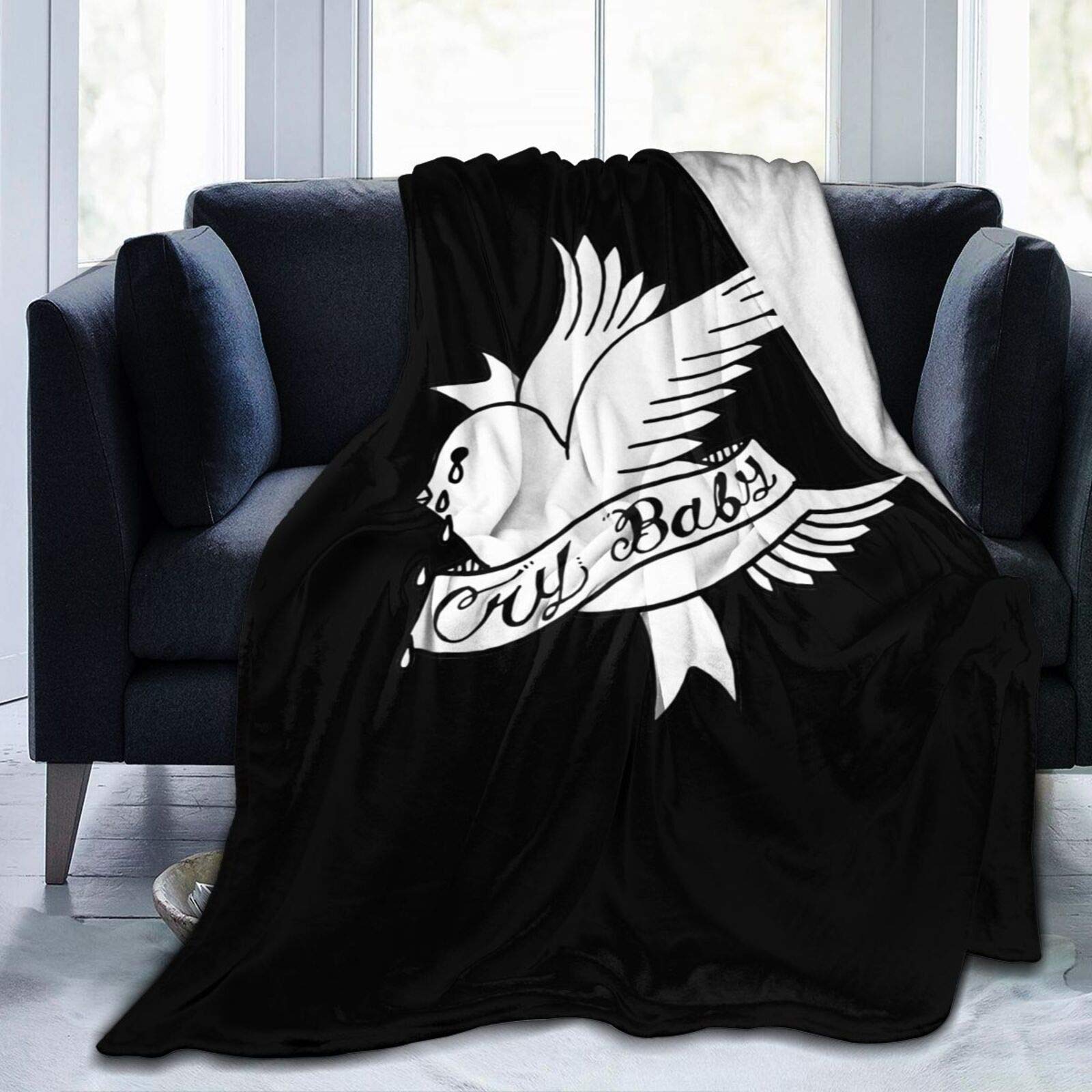 Lil LP Peep Cry Baby Blanket Novelty Throw Blanket 80 x60 Flannel Micro  Fleece Blanket for Sofa Home Camping Travelling Blanket : Amazon.sg: Home