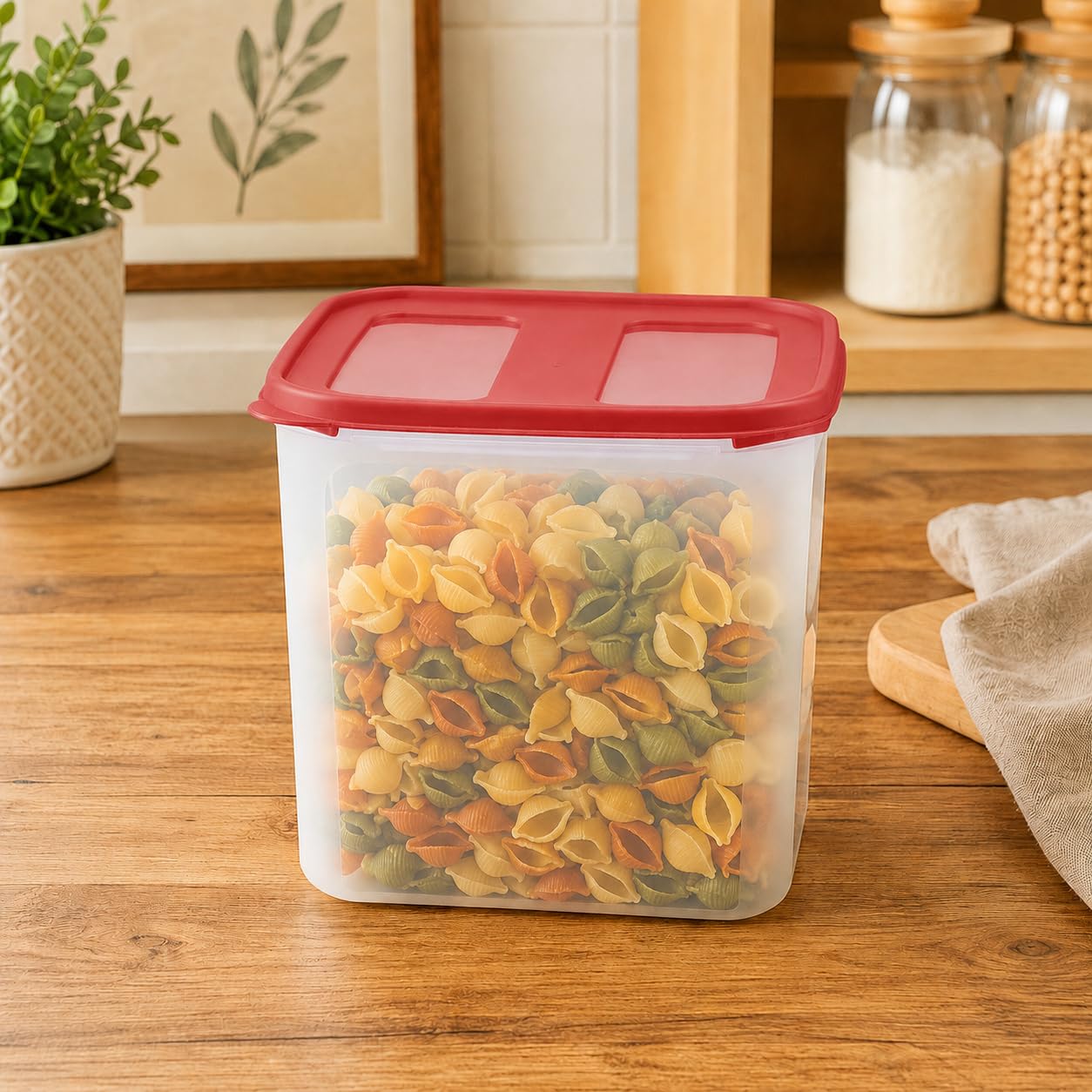 Cutting EDGE 2X Series 4.5L Airtight Modular Container, Set of 1 (Dark Red) 1
