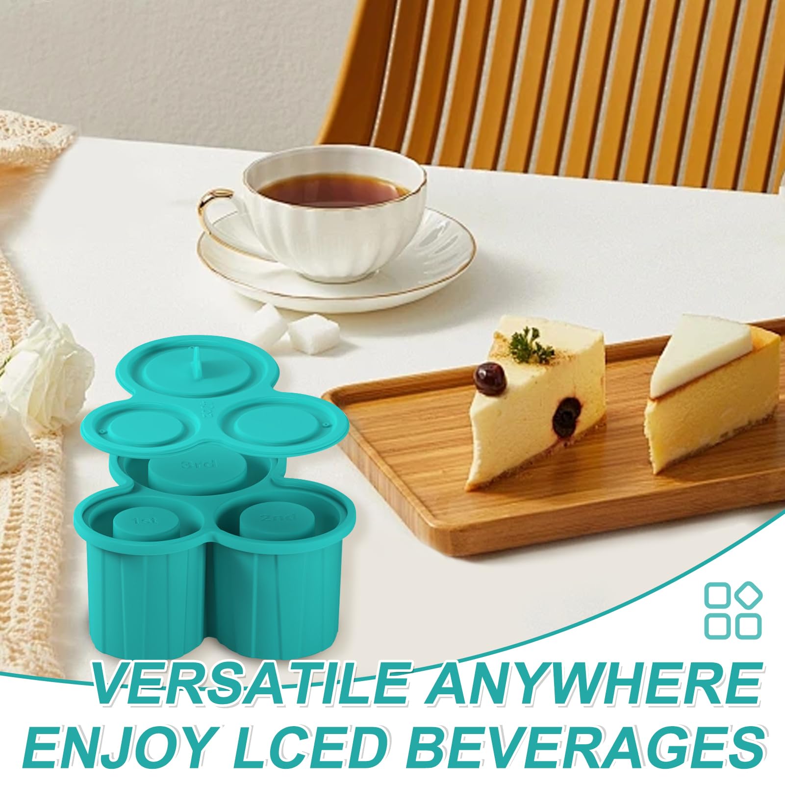 Bac à Glacon Pour Stanley Cup, Bac Glacon Silicone Réutilisable En Silicone Avec Couvercle, Bac A Glacon En Silicone Sans BPA Pour Tasses De 40 Oz, Café, Whisky Et Boissons (Rose