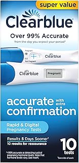 Clearblue Clearblue unisex Pregnancy Test Combo Pack, 10ct - 2 Digital with Smart Countdown & 8 Rapid Detection - Super Value Pack