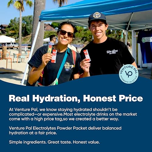 Miniatura 9 de Venture Pal Paquete de electrolitos en polvo sin azúcar con alto contenido de sodio, paquetes de hidratación con vitamina, sodio y potasio  Cero