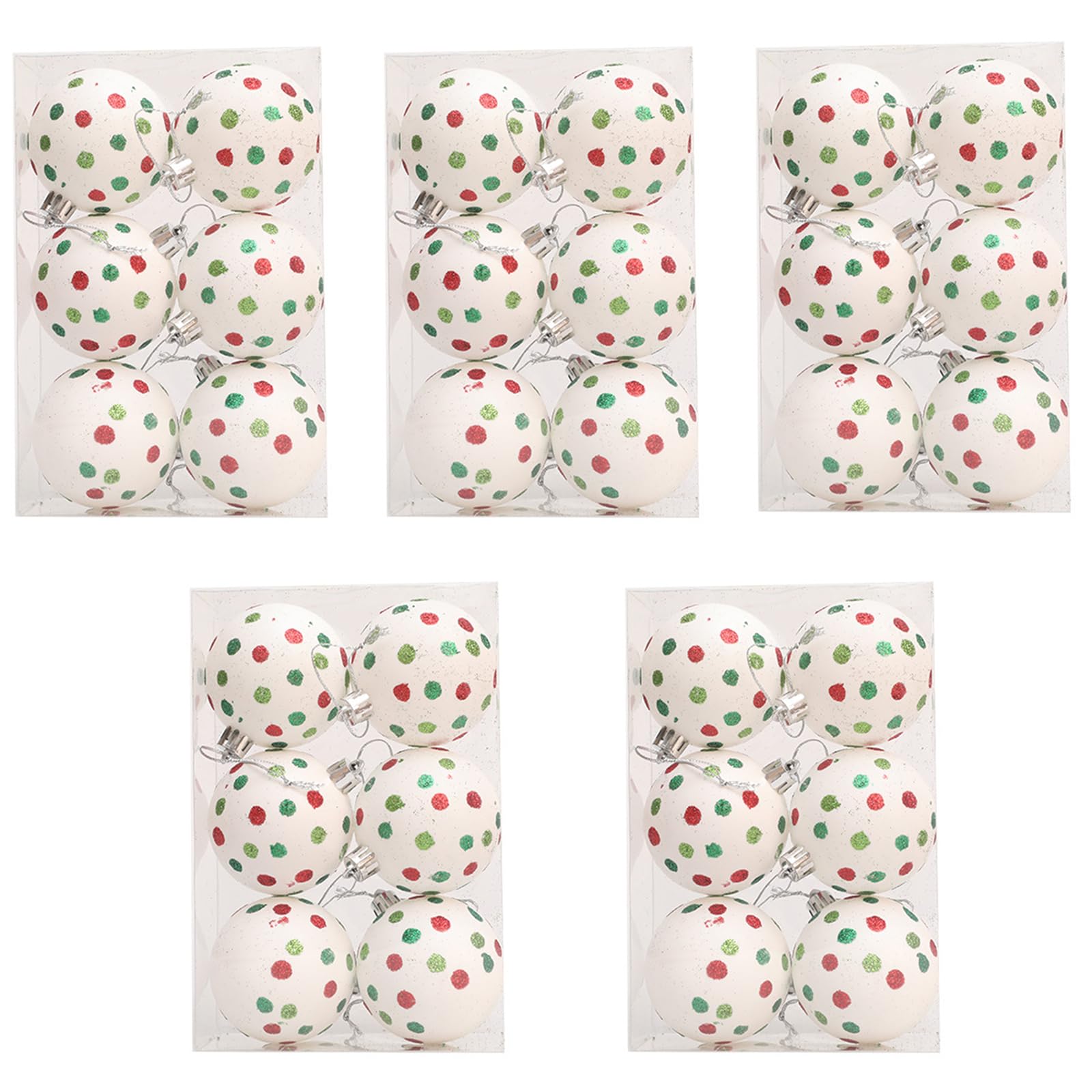 Tsophreniq Christmas Tree Ornament Set Holiday Collections Christmas Sphere Artistic Pattern Sphere for Tree Adornment Seasonal Accent