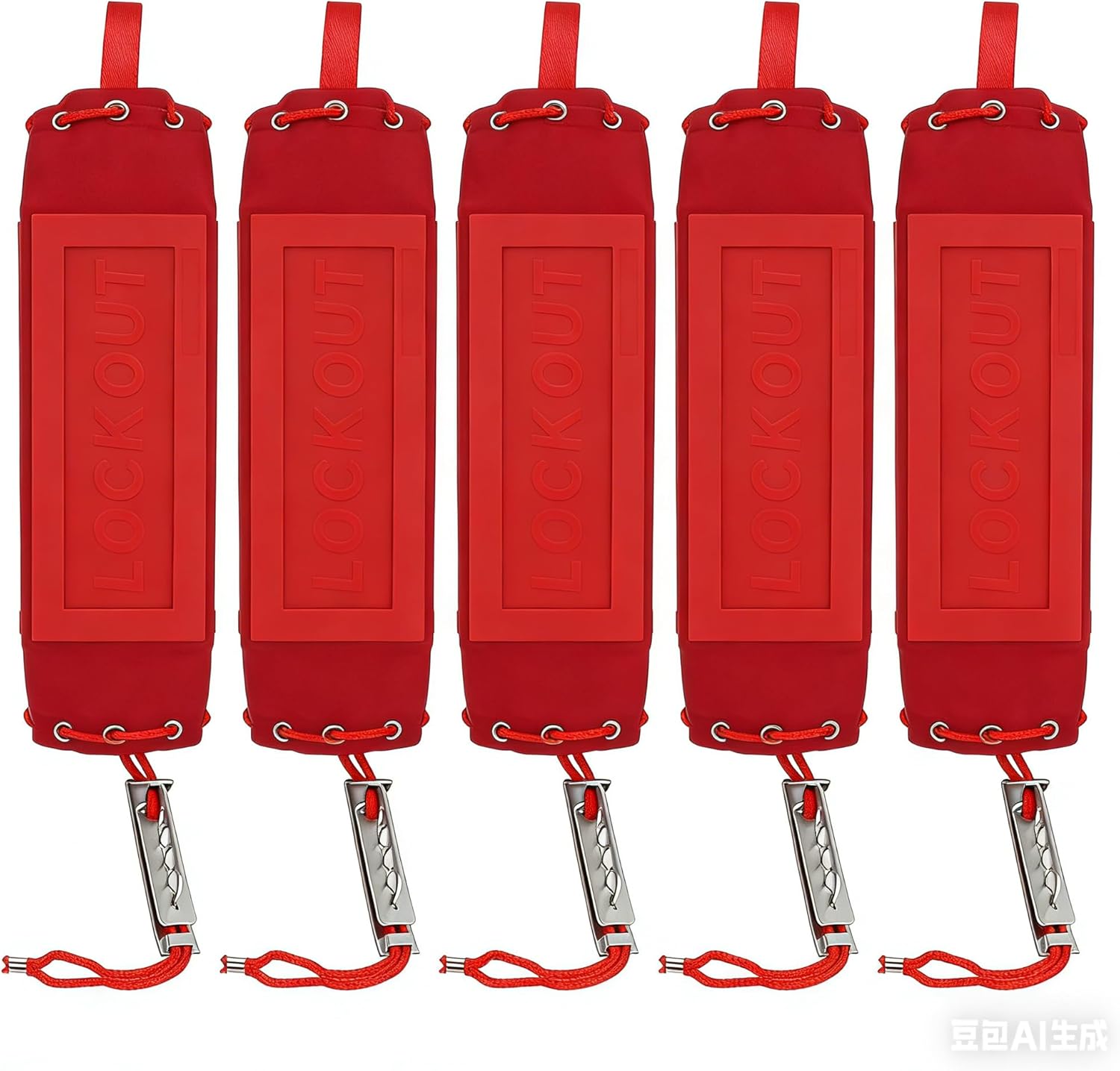 5PCS BD D75 Pendant Control Safety Cover Foldable Lockout Tagout Oversized Plug Hoist Control Cover Tear Resistant Lockout Bag for Controls Switches