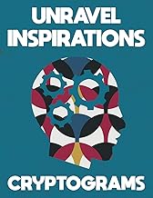 Unravel Inspirations: Motivational Wisdoms Cryptogram Puzzle Activity Book Games Large Print Size Cryptography Head Pattern Theme Design Soft Cover - Buy now