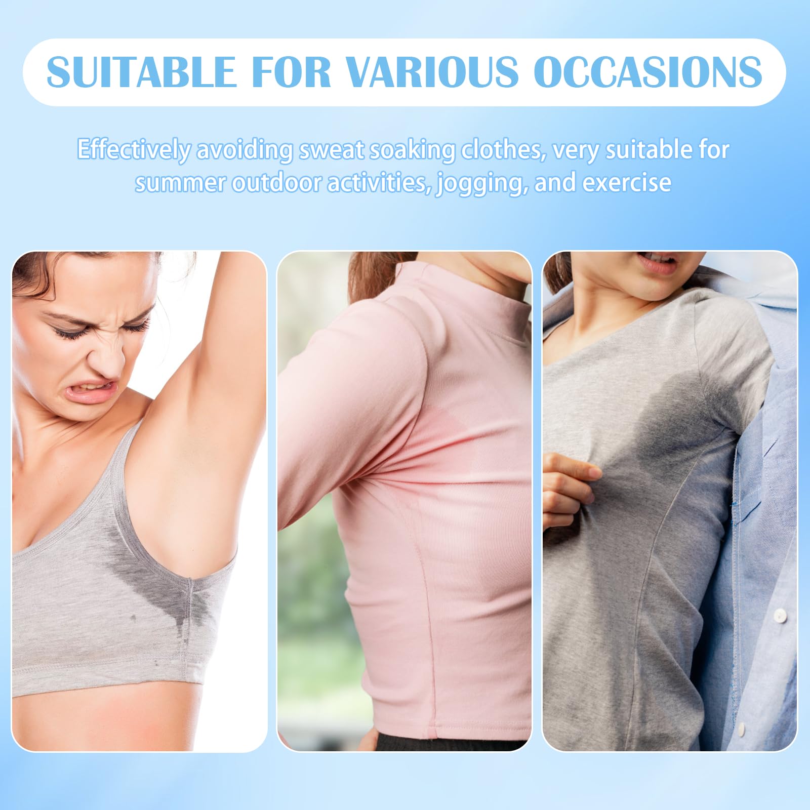 3 Unidades de Chaleco para el Sudor de Las Axilas Chaleco Transpirable para el Sudor de Las Axilas Camiseta Interior Que Absorbe el Sudor de Las Axilas Reutilizable y Lavable para Mujer