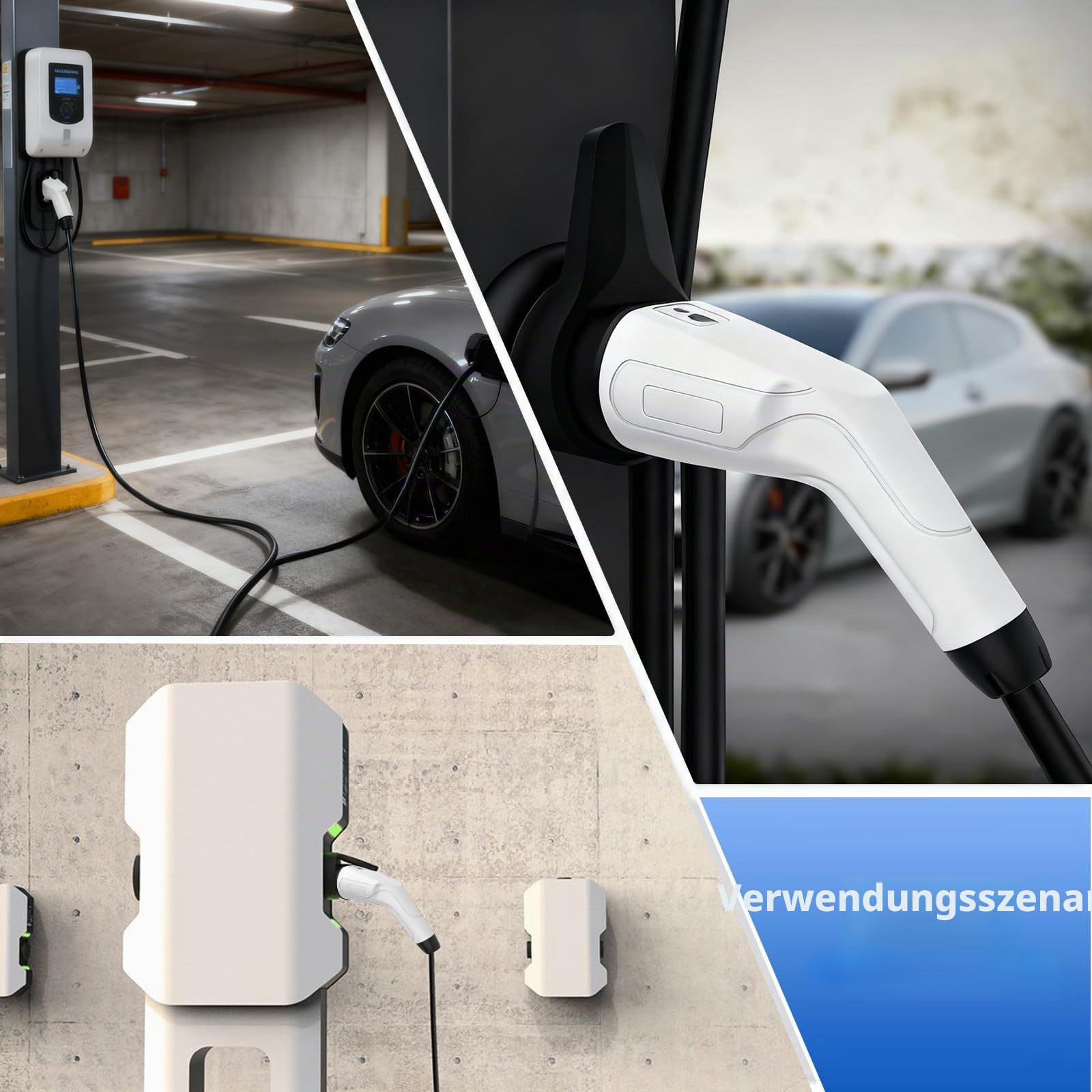 Typ2 Auf Schuko Adapter, Elektroauto Ladestecker, 3.5kw 16A Adapter 0.5m 220V typ 2 Ladekabel für EV, e Scooter,e Roller (Nicht für V2L) Wasser Staubdicht