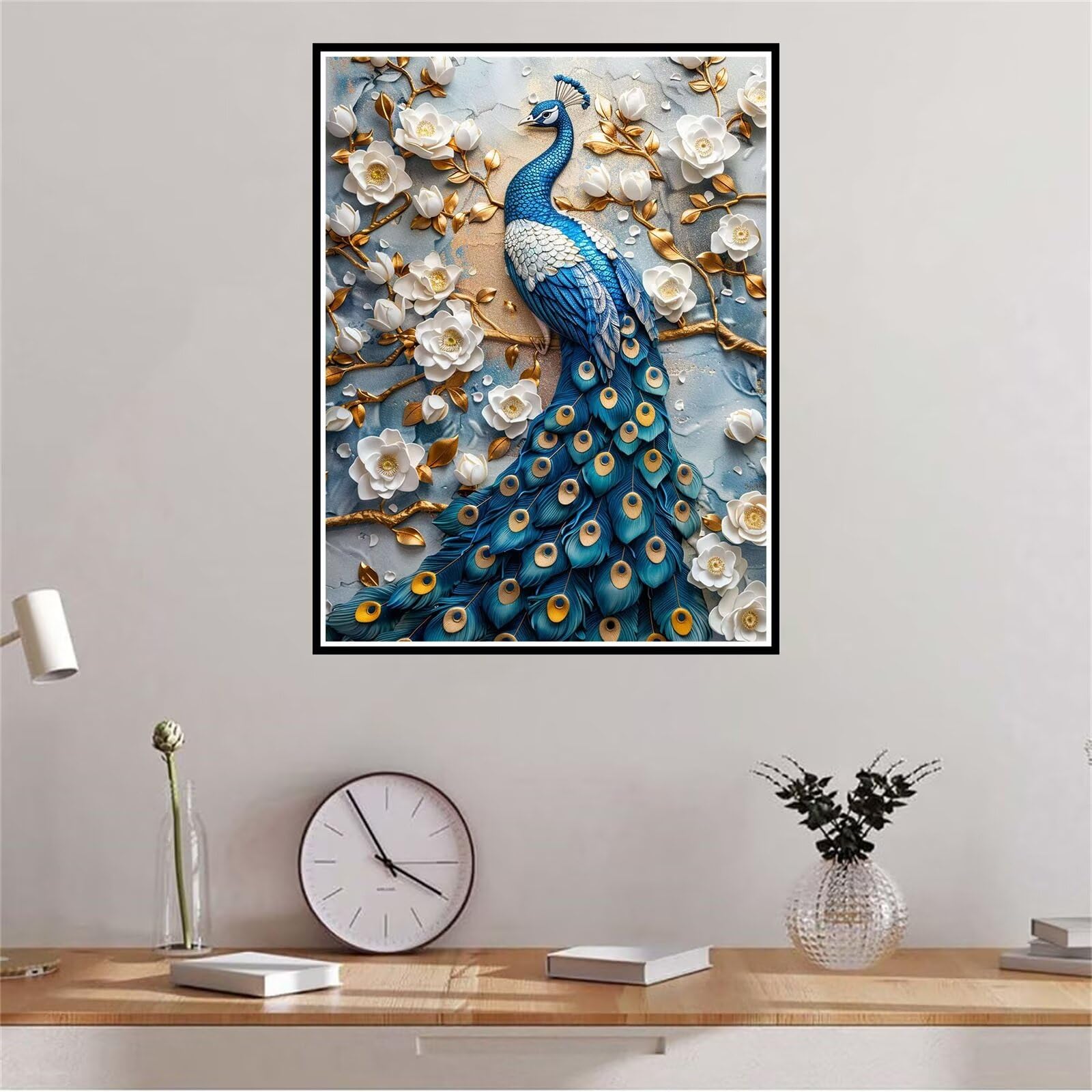 Amazon.co.jp: ダイヤモンドアート 孔雀 ダイヤモンドアート 四角い