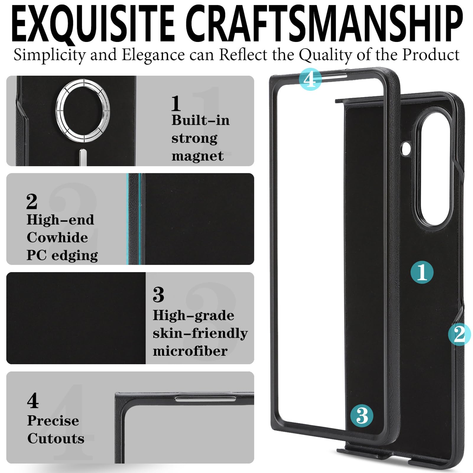 Custodia Pelle Per Samsung Galaxy Z Fold 8 Ultra, Carta Magnete