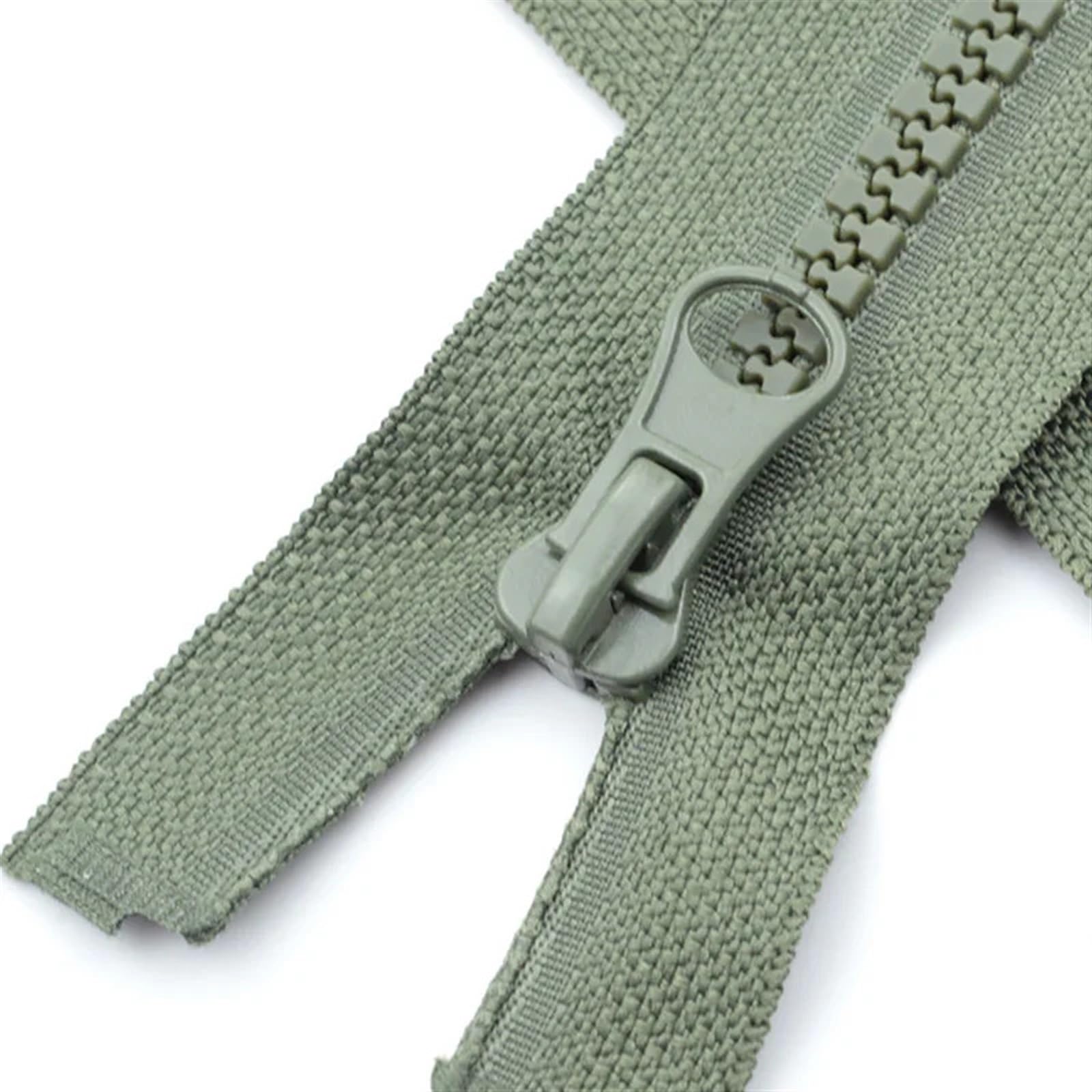 GCYEIDMA Metal Zipper fo Sewing Resin Zipper 40cm 50cm 60cm 80cm 90cm Open End Coat Down Jacket Zippers DIY Sewing Accessories Children Clothes Long Zipper(Green,40cm)
