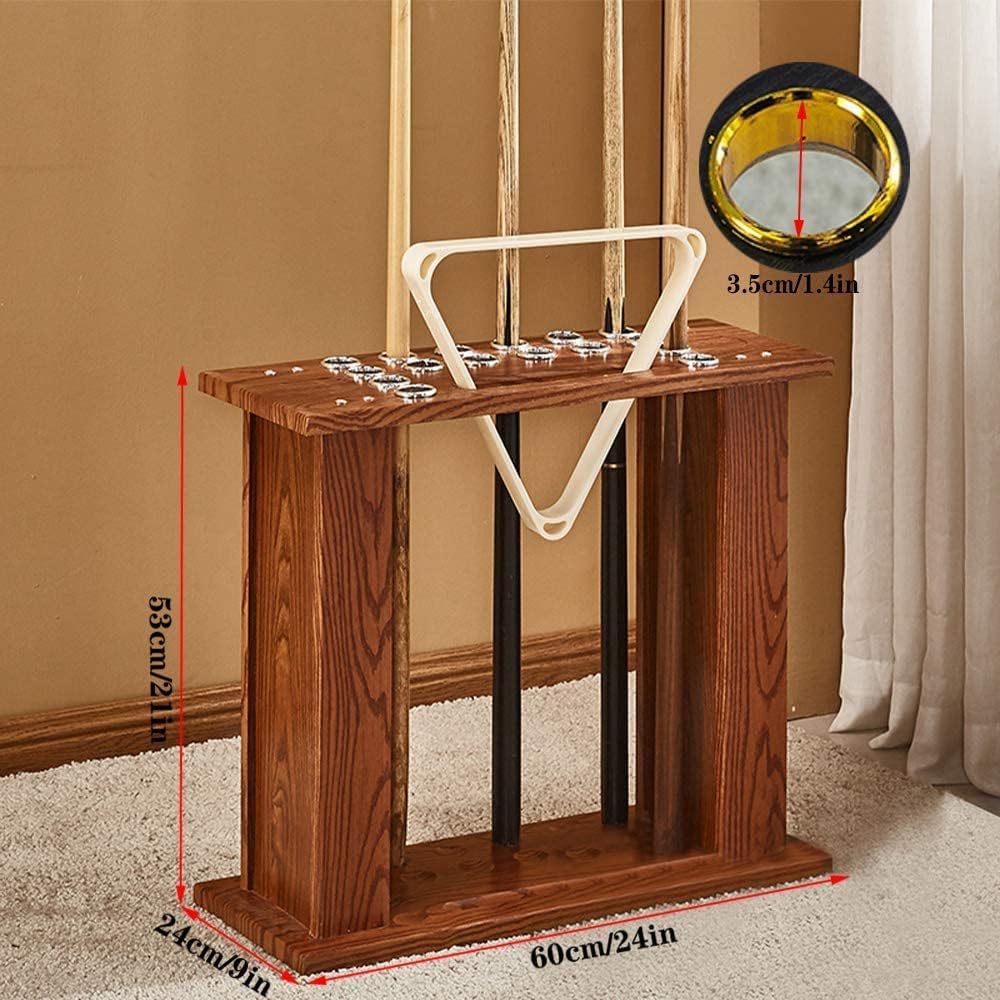 Billiard Pool Rack Pool Stick Holder Billiard Racks Holds 16 Fishing Rod Rack Solid Hardwood Floor Stand