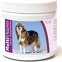 Vista 115 de Healthy Breeds Multivitamínico siberiano Husky para perros, suplemento diario recomendado por veterinarios, sabor a tocino, 60 masticables suaves
