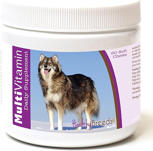 Miniatura 115 de Healthy Breeds Multivitamínico siberiano Husky para perros, suplemento diario recomendado por veterinarios, sabor a tocino, 60 masticables suaves