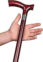 Vista 4 de Dr. Watson Classic Fritz - Bastón de madera de fresno hecho a mano con cuello de acero inoxidable pulido