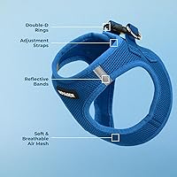 Vista 4 de Best Pet Supplies Voyager Step-in Air Harness - Malla para todo tipo de clima, arnés reflectante sin tirón para perros y gatos - Seguro con cierre