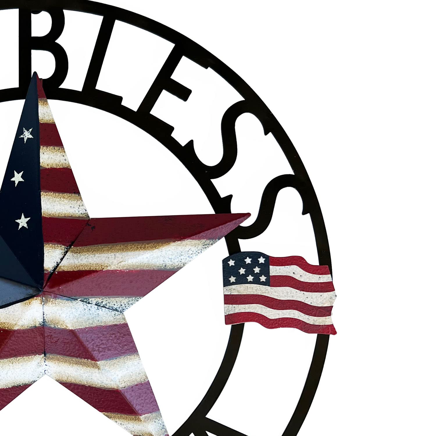 Amazon.com : God Bless America USA Metal Star Hanging Welcome Home